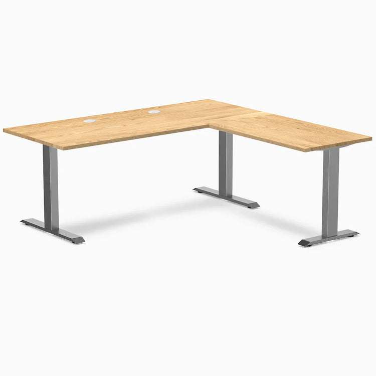 Desky Zero Hardwood L-Shape Office Desk