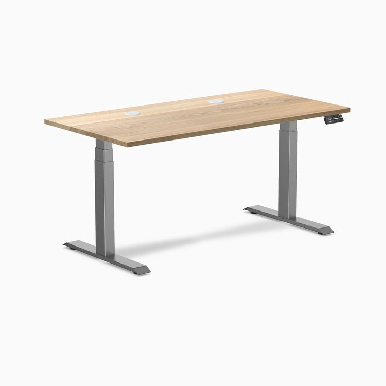 Desky Dual Hardwood Sit Stand Desk