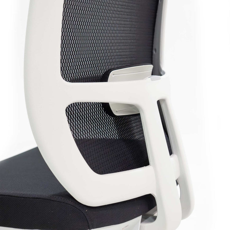 Luminous mesh back office chair with adjustable lumbar