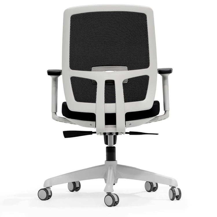Mesh black and white ergonomic office chair 