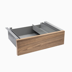 natural walnut drawer in grey frame