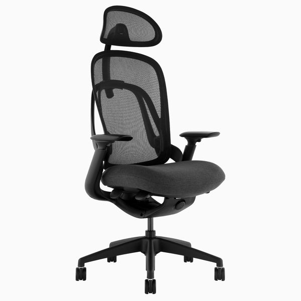 Desky Pivot Ergonomic Office Task Chair in Black