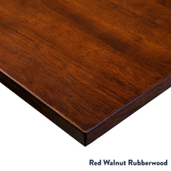 Desky Zero Rubberwood L-Shape Office Desk - red walnut