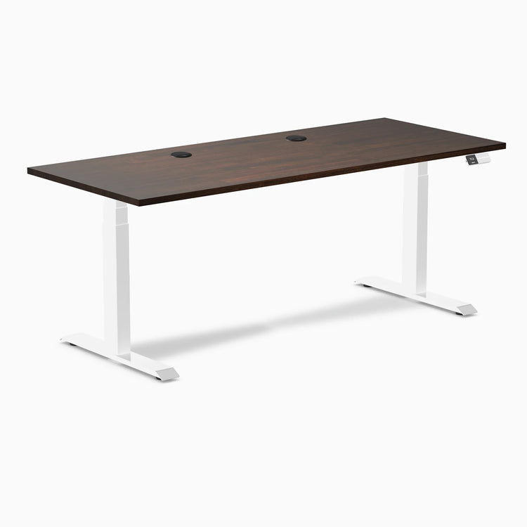 Desky Dual Rubberwood Sit Stand Desk