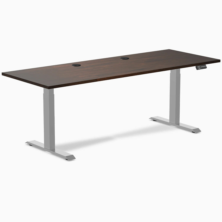Desky Dual Rubberwood Sit Stand Desk