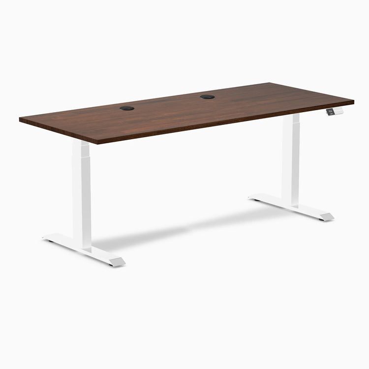 Desky Dual Rubberwood Sit Stand Desk