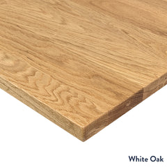 Desky Zero White Oak Hardwood L-Shape Office Desktop
