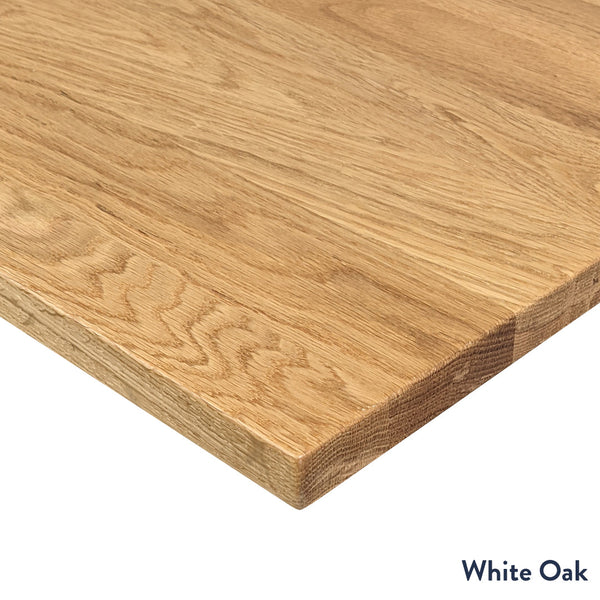 Desky Zero White Oak Hardwood L-Shape Office Desktop