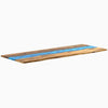 Desky Teak blue river resin desktop 80"