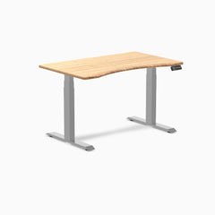 Dual Desky ergo bamboo desk 1200mm in grey