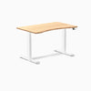 Dual Desky ergo bamboo desk 1200mm in white