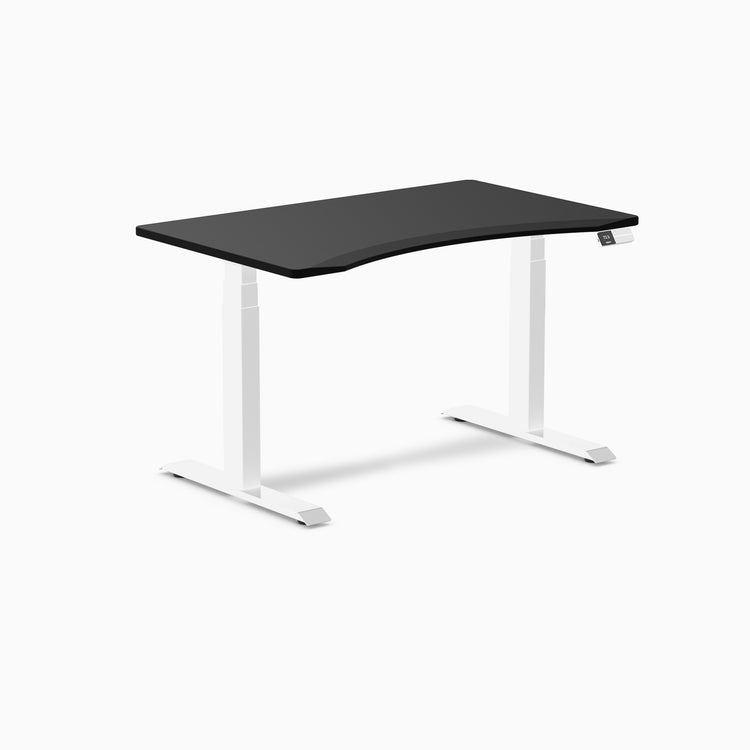 Dual Desky ergo black desk 1200mm in white