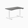 Dual Desky ergo dark bamboo desk 1200mm in white