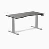 Dual Desky ergo dark bamboo desk 1500mm in gray