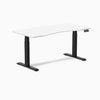 Dual Desky ergo white desk 1500mm in black