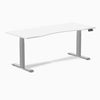 Dual Desky ergo white desk 1800mm in gray