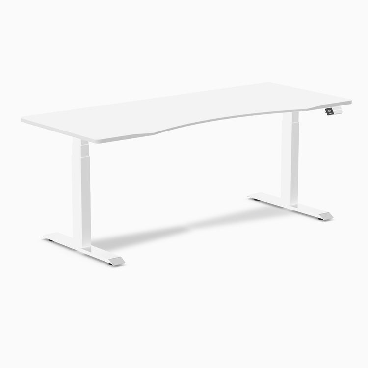 Dual Desky ergo white desk 1800mm in white