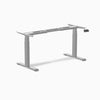 Third view of the same desk frame highlighting the crossbar and leg hardware.