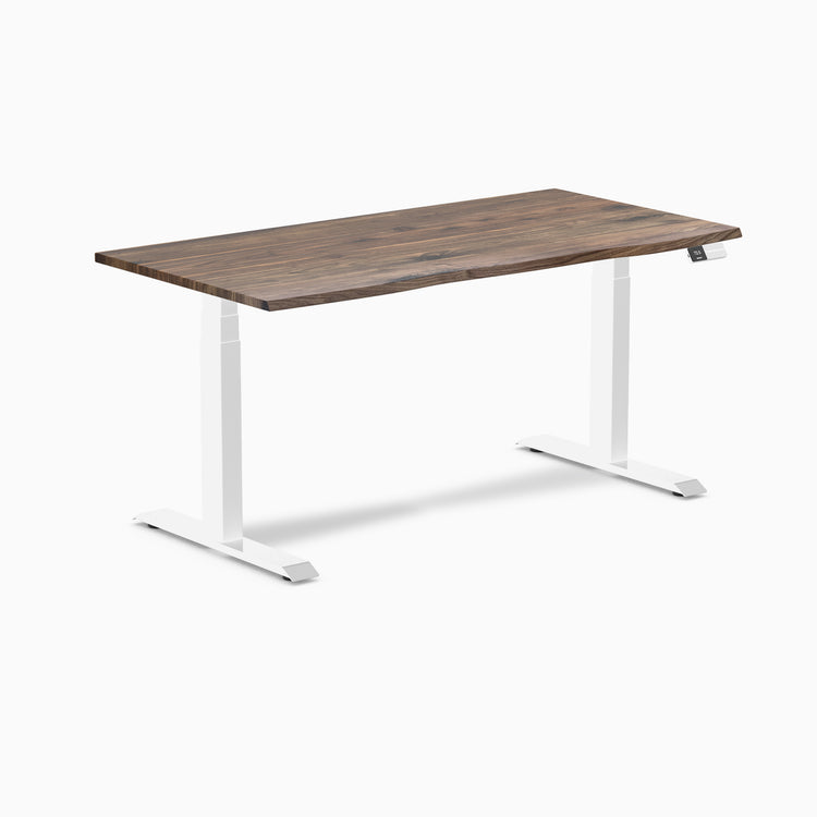 Dual hardwood natural walnut standing desk - Desky