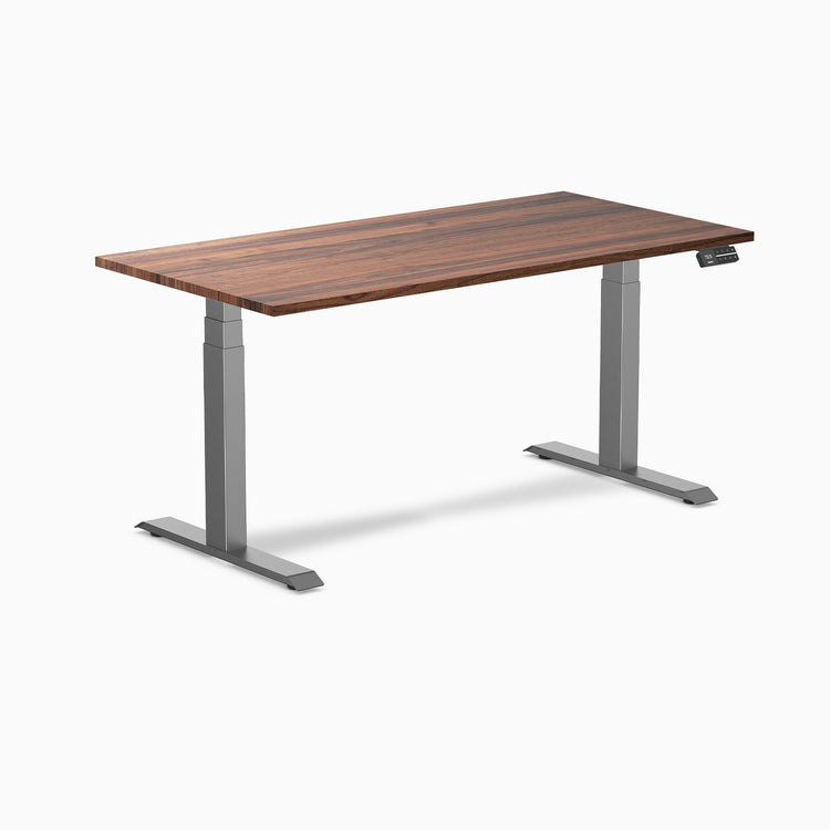 Dual motor standing desk hardwood walnut - Desky