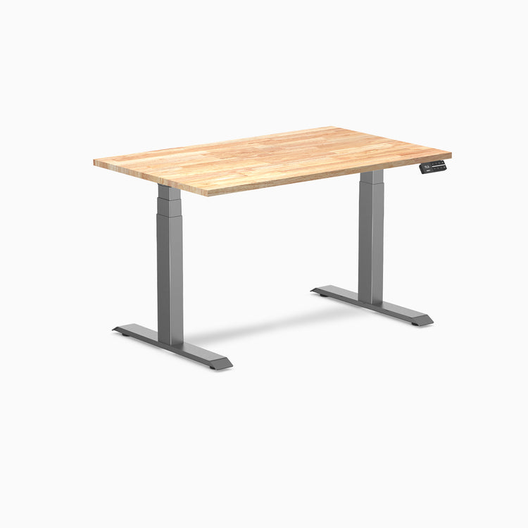 Desky Dual Rubberwood Sit Stand Desk