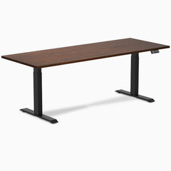 Dual rubberwood red walnut standing desk 80 inches - Desky