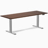 Dual rubberwood red walnut standing desk 80 inches - Desky