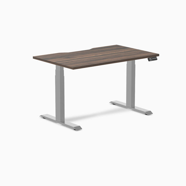 Desky Dual Scalloped Melamine Sit Stand Desk-Dual Desks-Desky-Jarrah Legno-1200x750mm-Grey-Desky® Australia