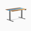 Standing desk resin teak blue river - Desky