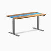 Standing desk resin teak blue river - Desky