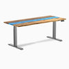 Standing desk resin teak blue river - Desky