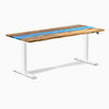 Desky dual resin teak blue river 1800mm in white