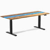 Standing desk resin teak blue river - Desky