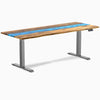 Standing desk resin teak blue river - Desky