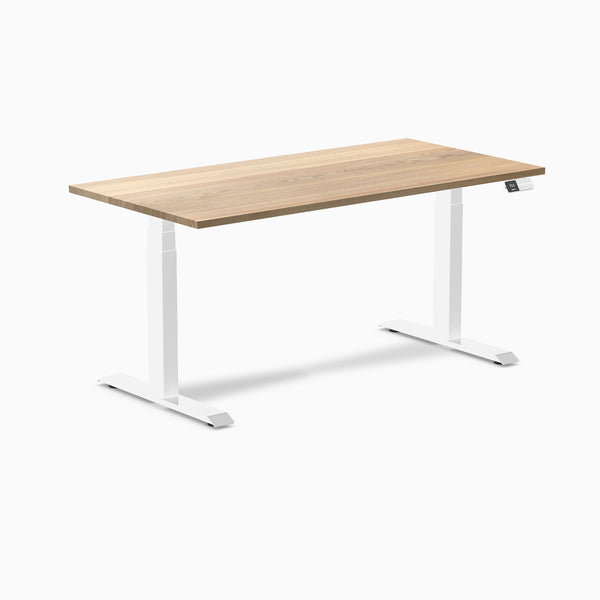 Dual hardwood white ash standing desk - Desky