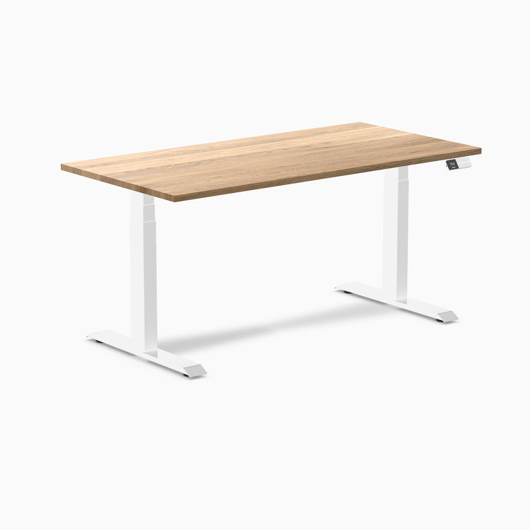 Dual hardwood white oak standing desk - Desky