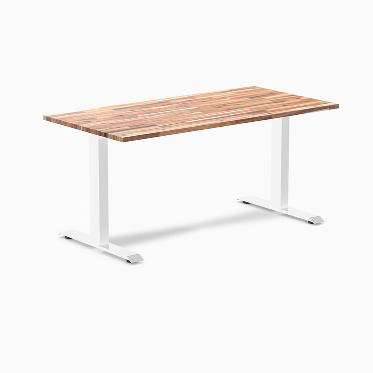 Desky zero softwood acacia desk 1500mm in white legs