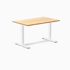 Desy fixed bamboo desk 1200mm in white 