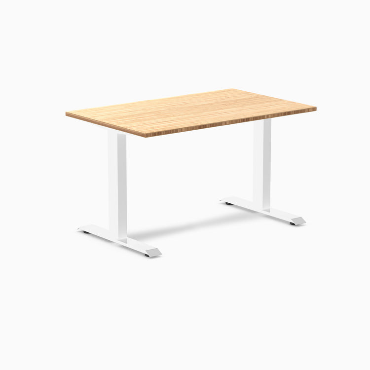 Desy fixed bamboo desk 1200mm in white 