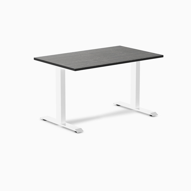 Desy fixed dark bamboo desk 1200mm in white