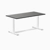 Desy fixed dark bamboo desk 1500mm in white 