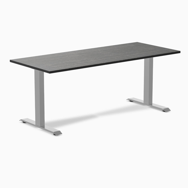 Desy fixed dark bamboo desk 1800mm in gray