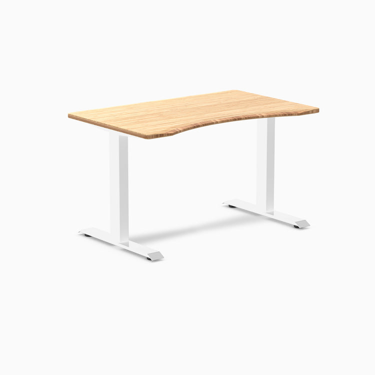 Fixed ergo edge bamboo desk 1200mm in white