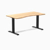 Fixed ergo edge bamboo desk 1500mm in black