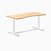 Fixed ergo edge bamboo desk 1500mm in white