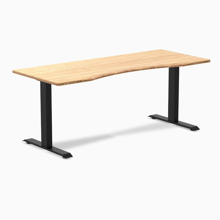 Fixed ergo edge bamboo desk 1800mm in black