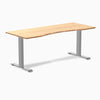 Fixed ergo edge bamboo desk 1800mm in gray