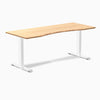 Fixed ergo edge bamboo desk 1800mm in white