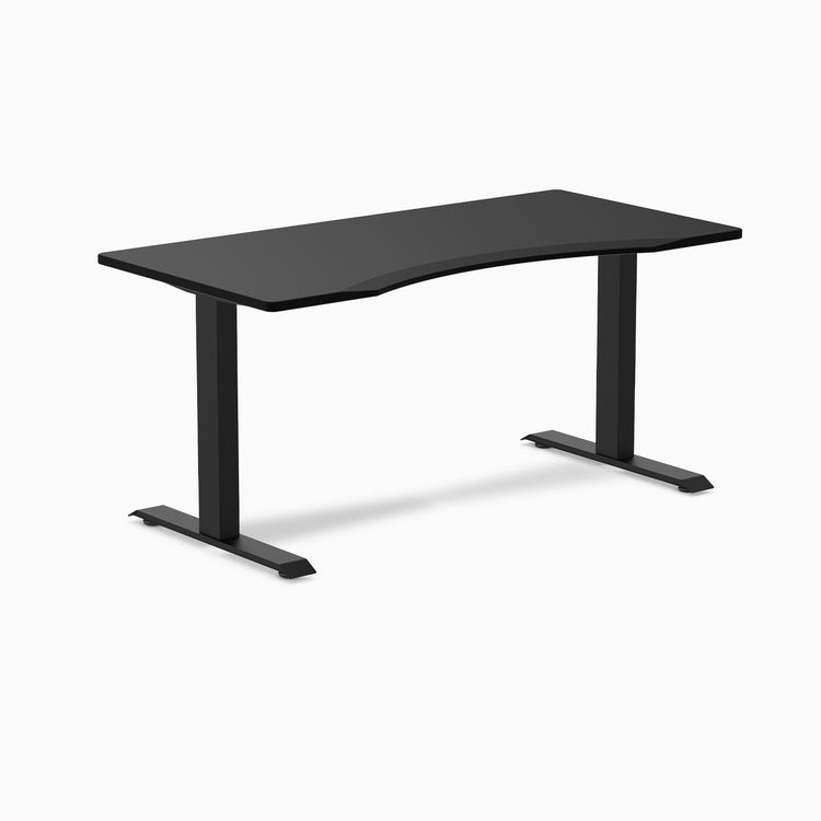 Fixed ergo edge black desk 1500mm in black