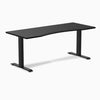 Fixed ergo edge black desk 1800mm in black